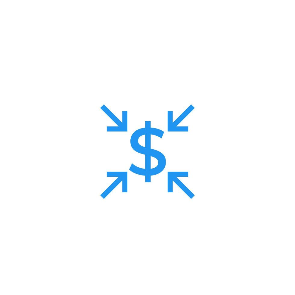 reduce costs icon vector