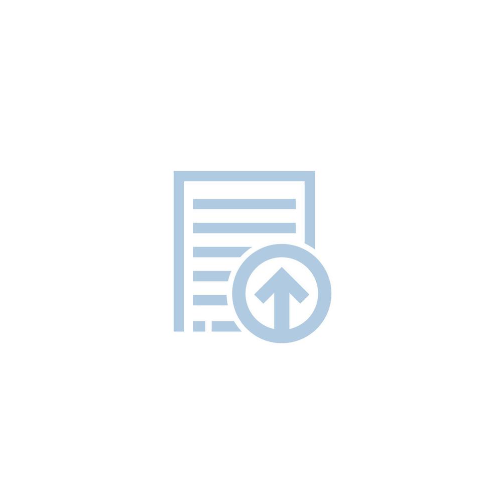 upload document, file icon on white vector