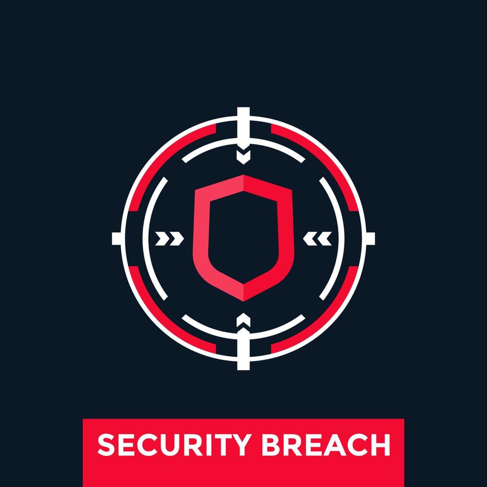 security breach vector icon