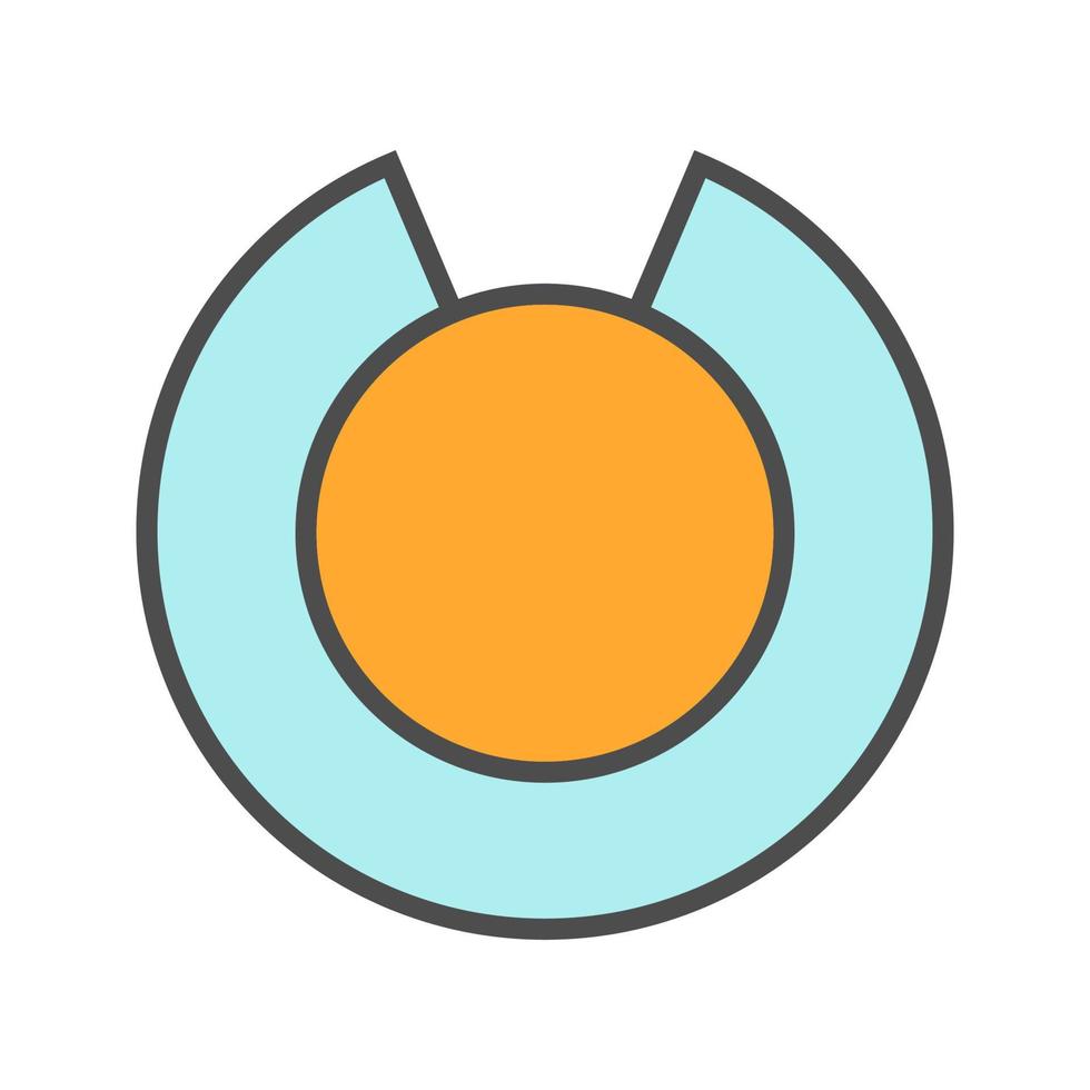 Vulnerability symbol color icon. Abstract metaphor. Isolated vector illustration
