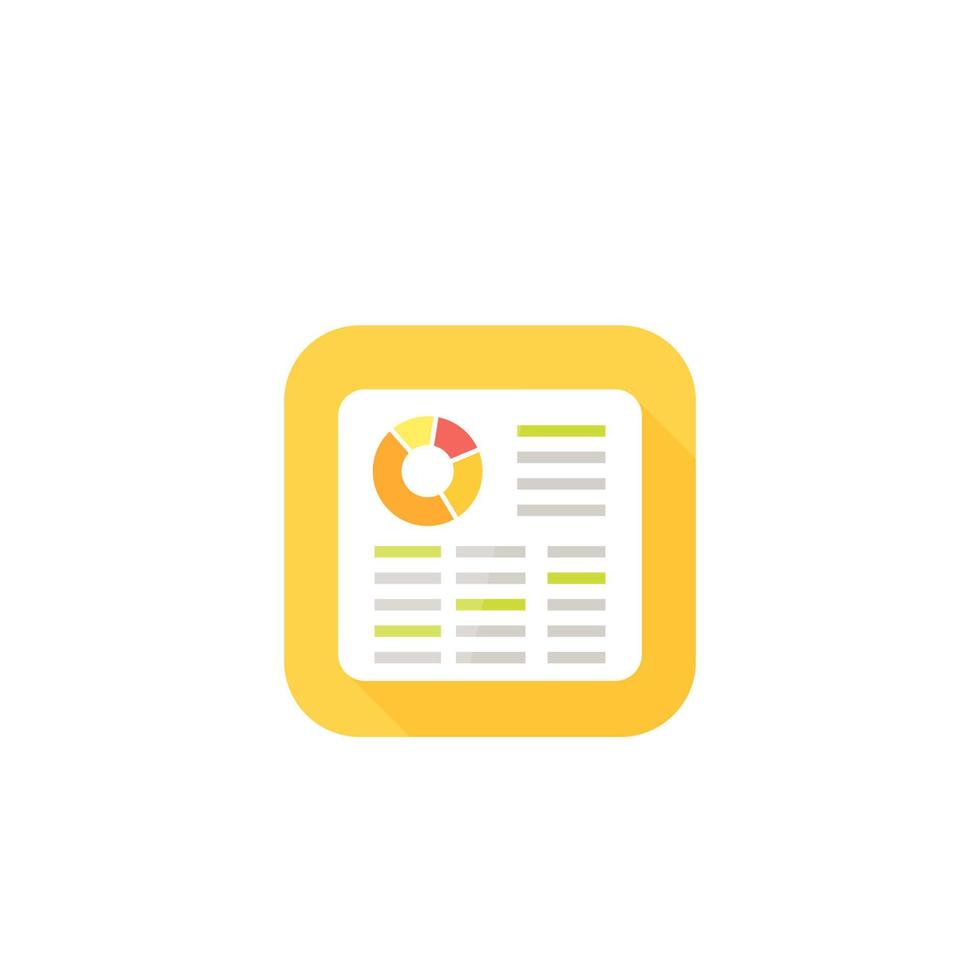 spreadsheet icon for apps and web vector