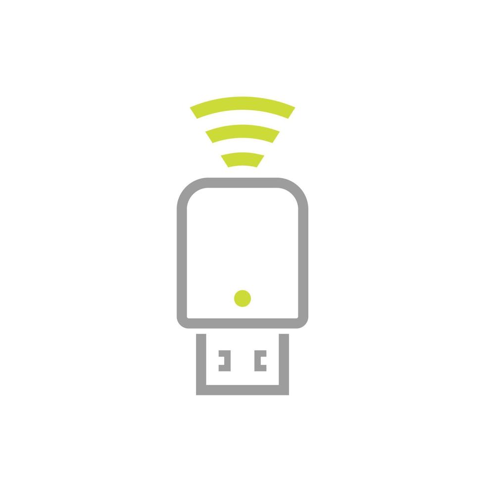 icono de módem usb en blanco vector