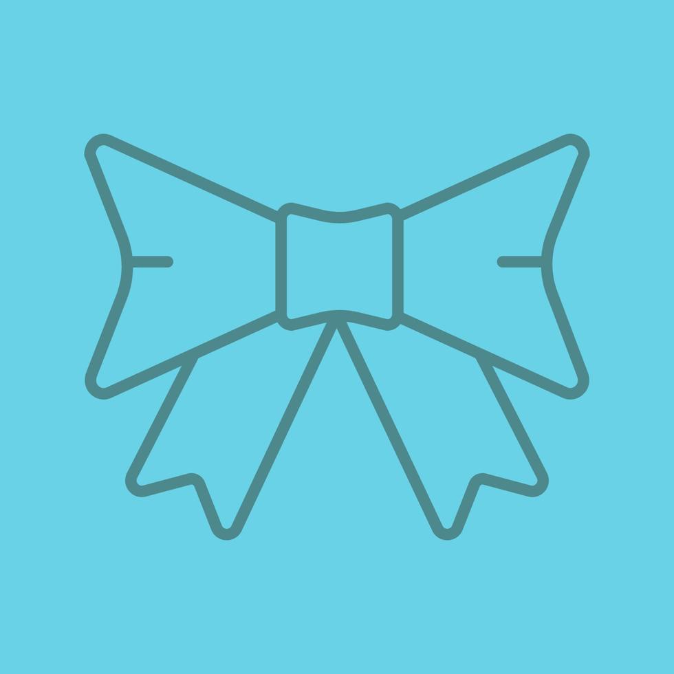 Bow color linear icon. Thin line outline symbols on color background. Vector illustration