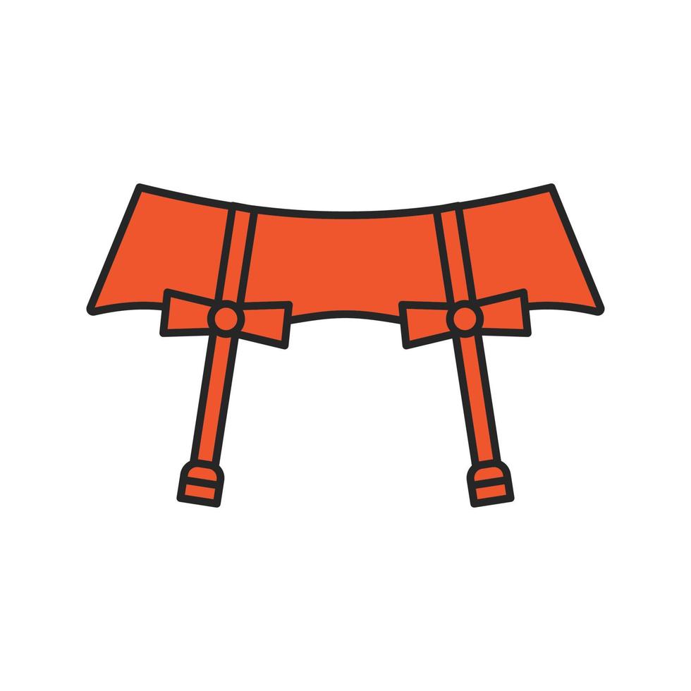 Underwear garters color icon. Isolated vector illustration