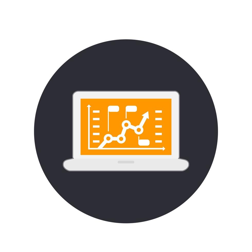 Analytics, business analysis vector icon