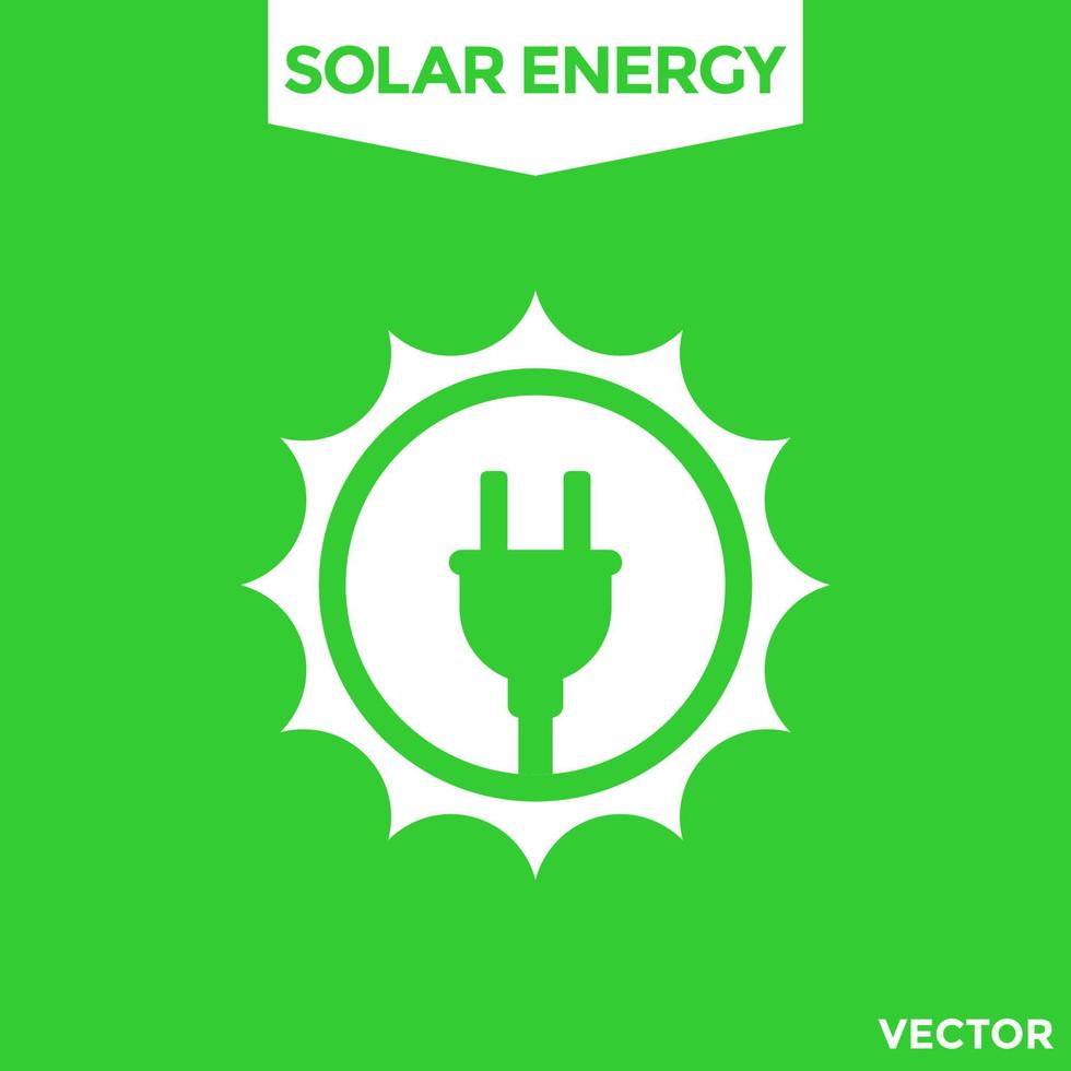 icono de vector de energía solar