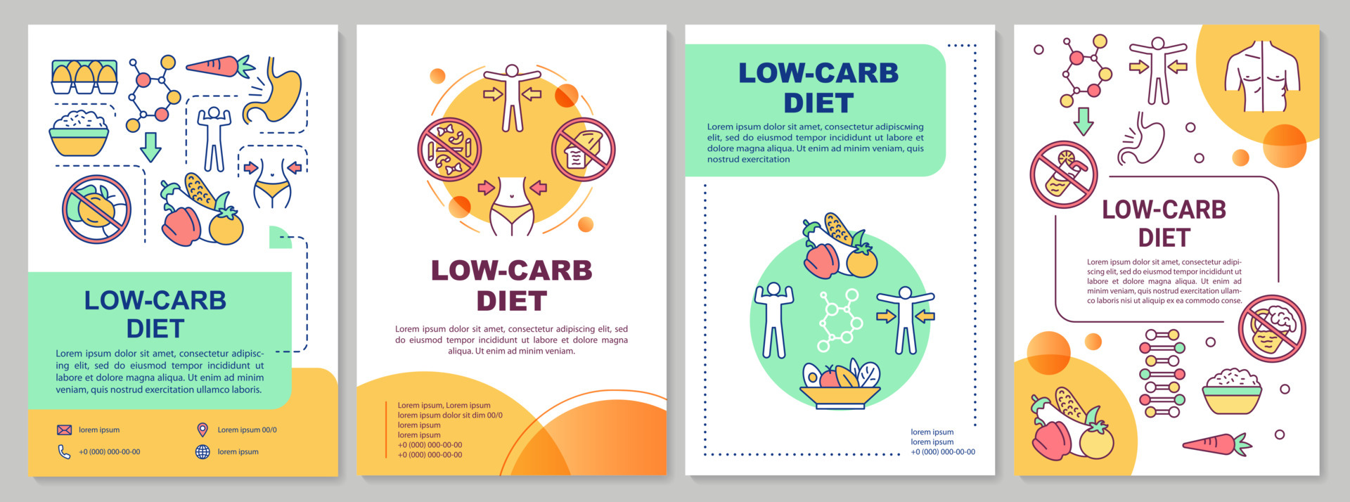 Low carb diet brochure template. Ketogenic nutrition. Flyer, booklet Low carb diet brochure template. Ketogenic nutrition. Flyer, booklet