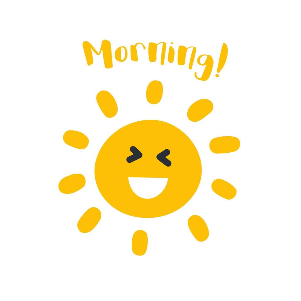 Sun emoji vector illustration