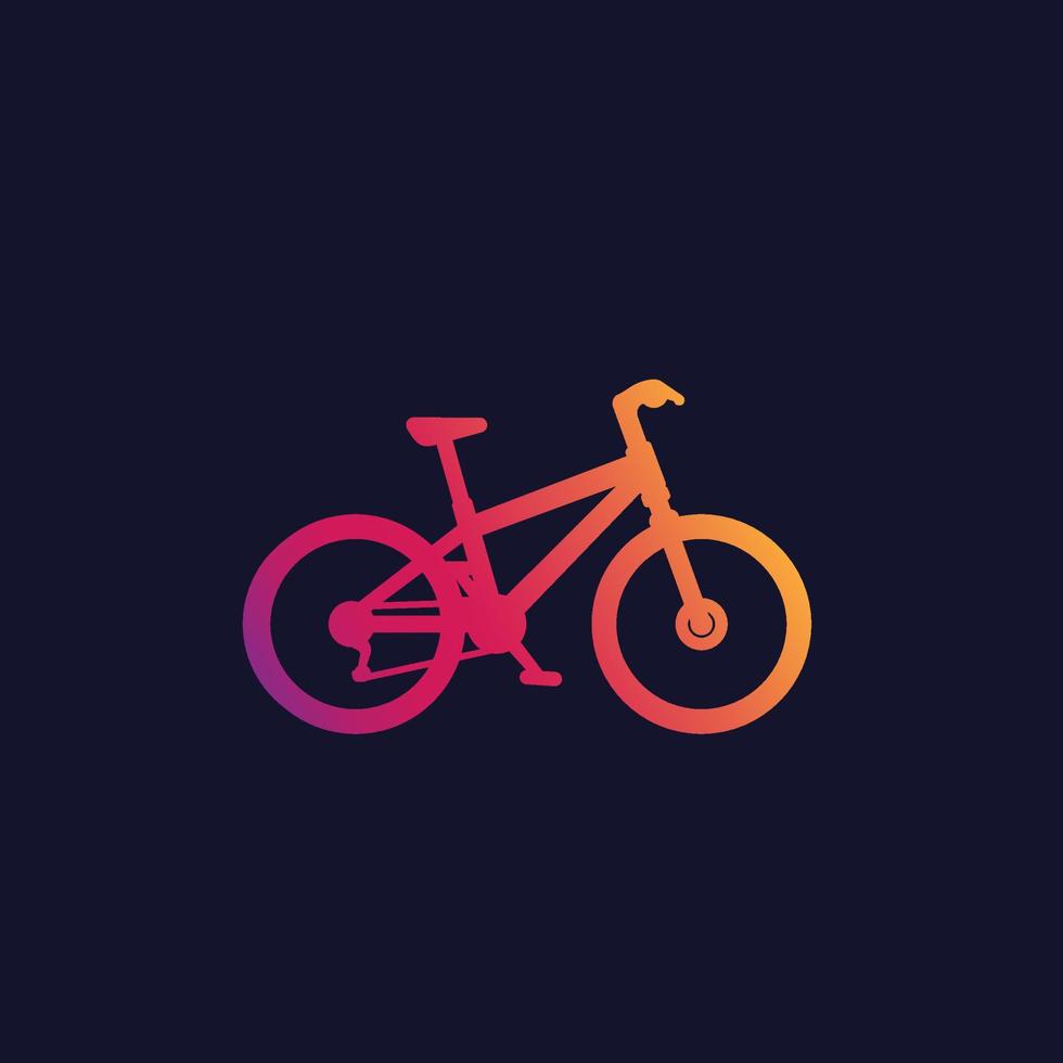 bicicleta, icono de bicicleta de montaña vector