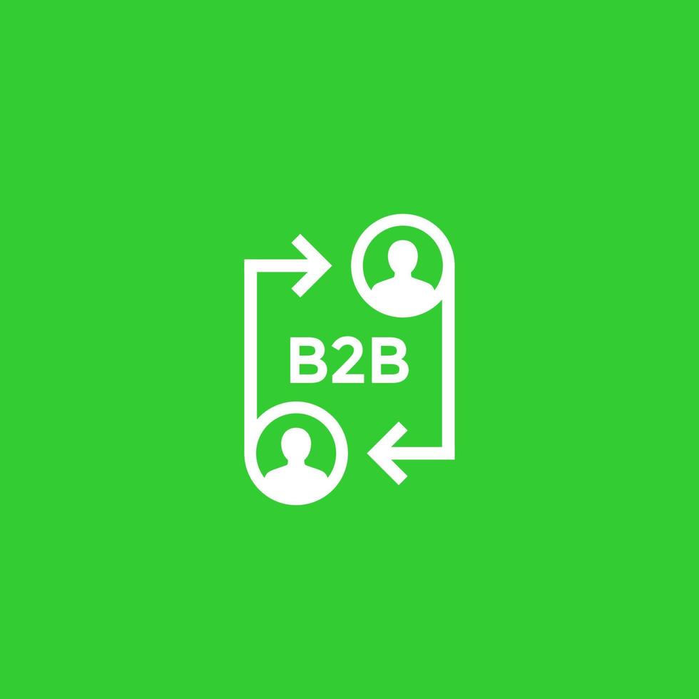 b2b marketing, business concept vector icon