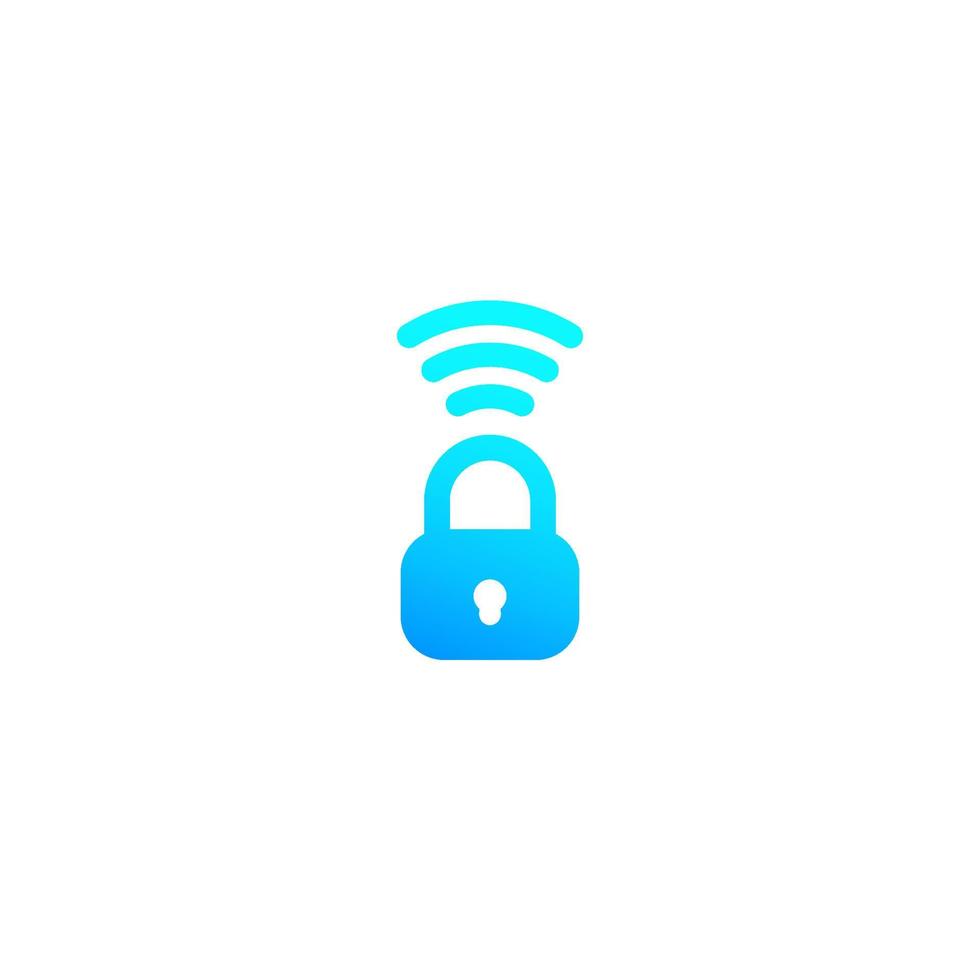 wireless lock icon vector