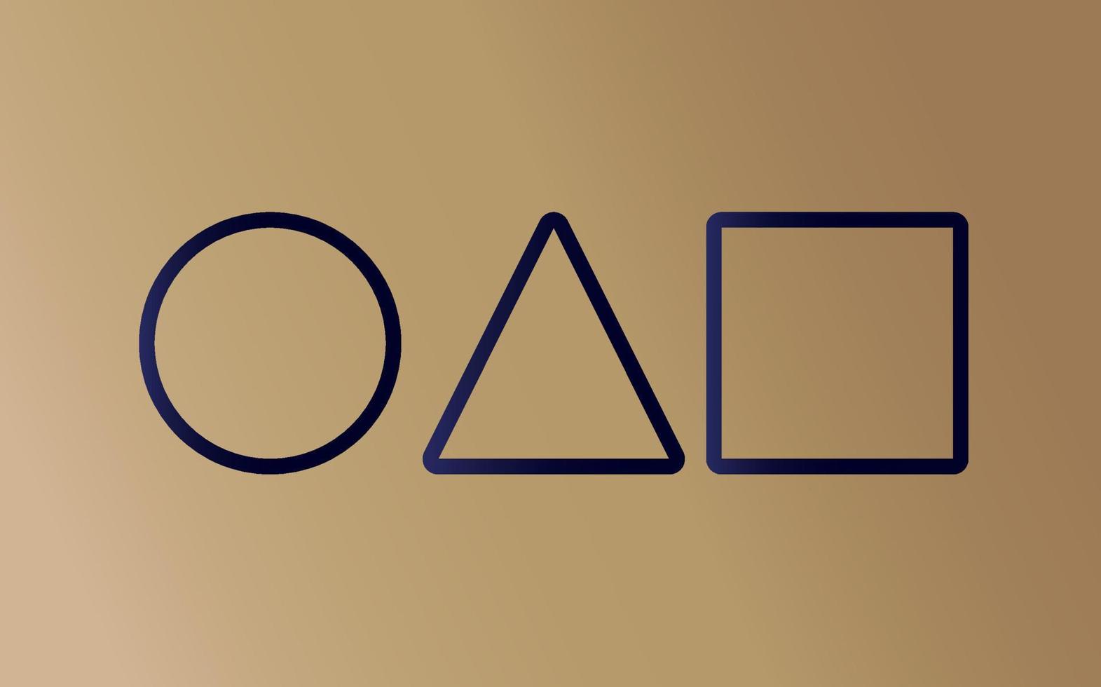 Visiting card, visiting card and invitation template. Circle, triangle and square design with brown background. Vector illustration