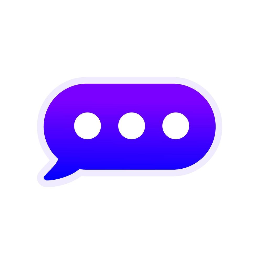 Bubble chat icon purple in white background vector