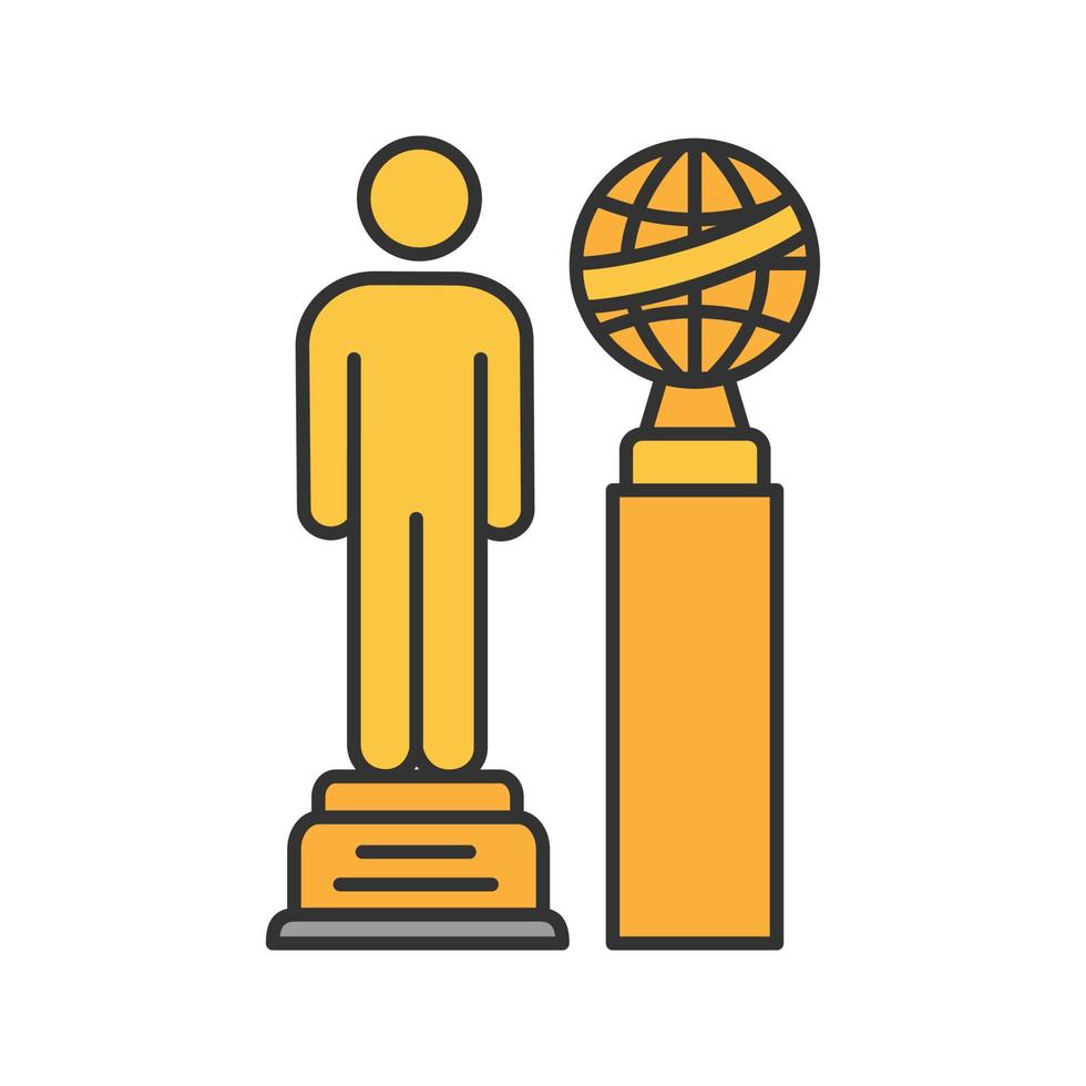 Movie awards color icon. Isolated vector illustration
