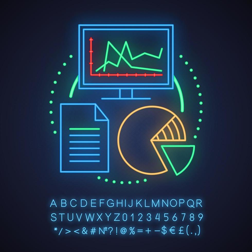Trading start neon light concept icon. Market access idea. Glowing sign with alphabet, numbers and symbols. Vector isolated illustration