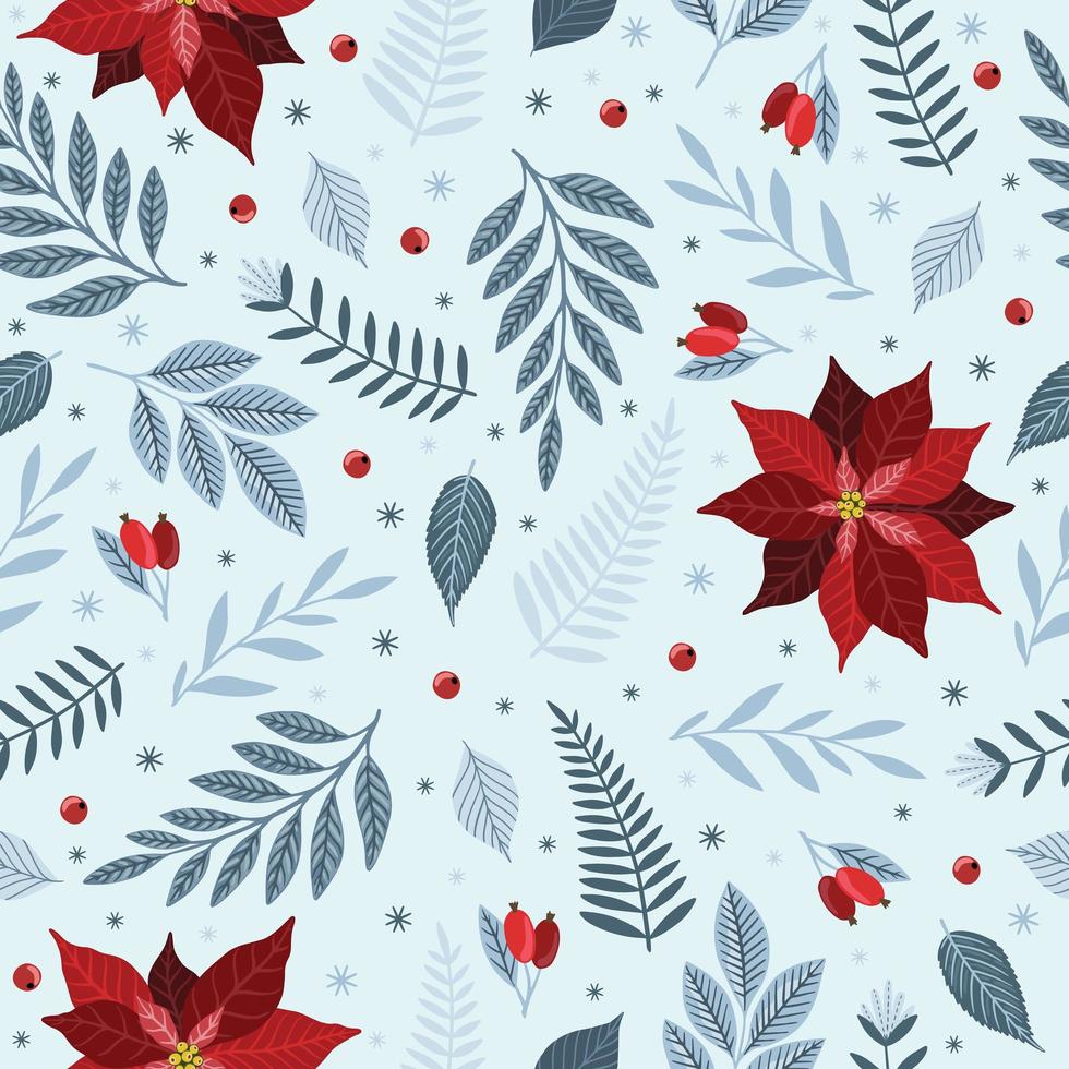 Holiday Seamless Pattern with Christmas forest branches. vector