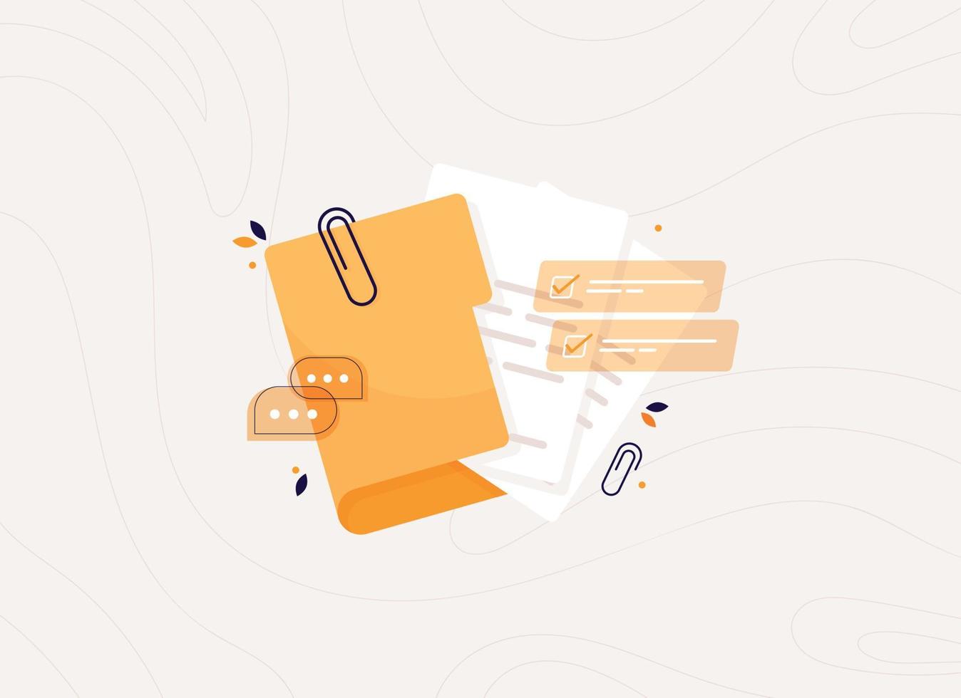Open folder with documents or business papers vector