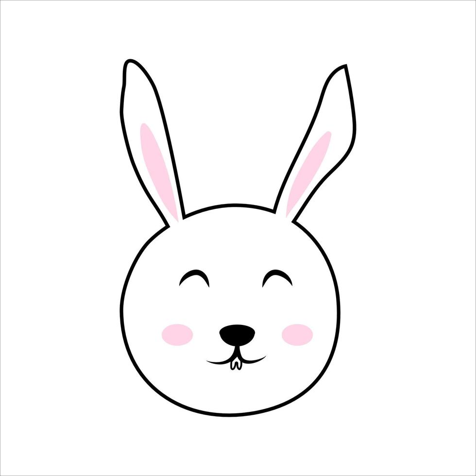 rabbit head animal icon vector