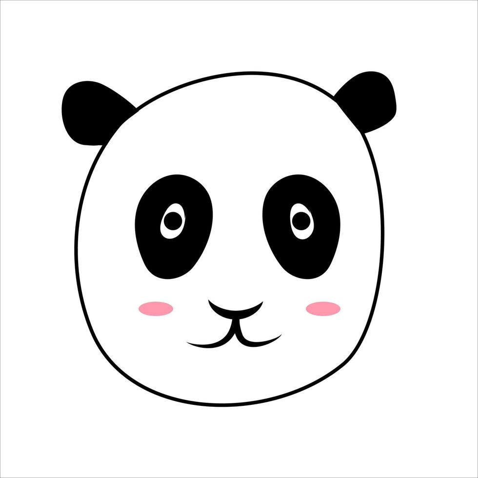 Panda bear head animal icon vector