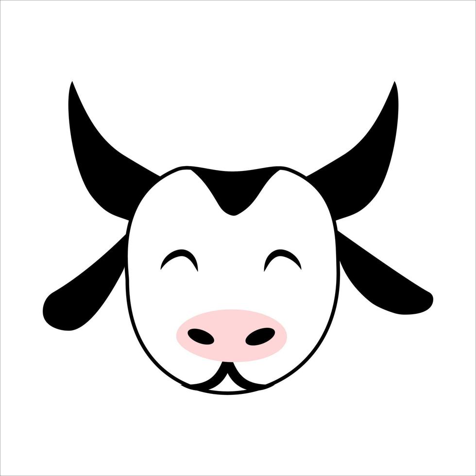 Bull head animal icon vector