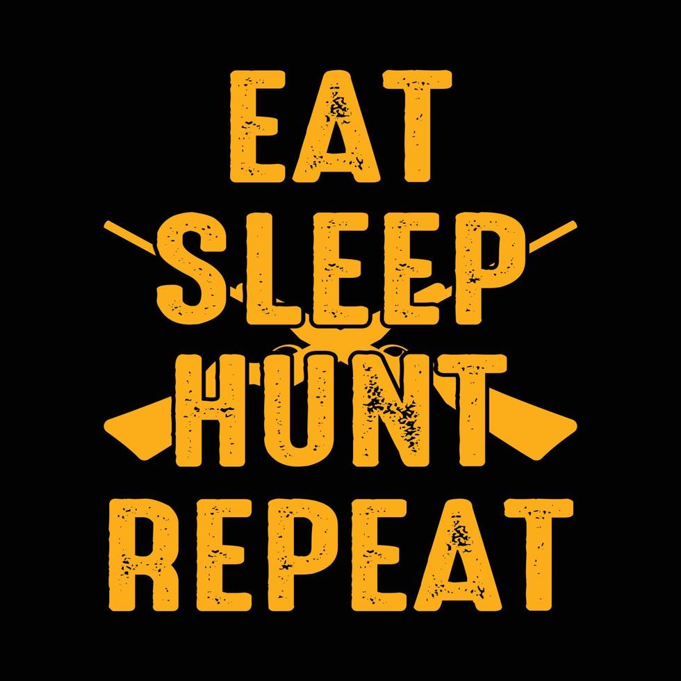 comer, dormir, cazar, repetir, tipografía, diseño, para, camiseta, vector gratuito