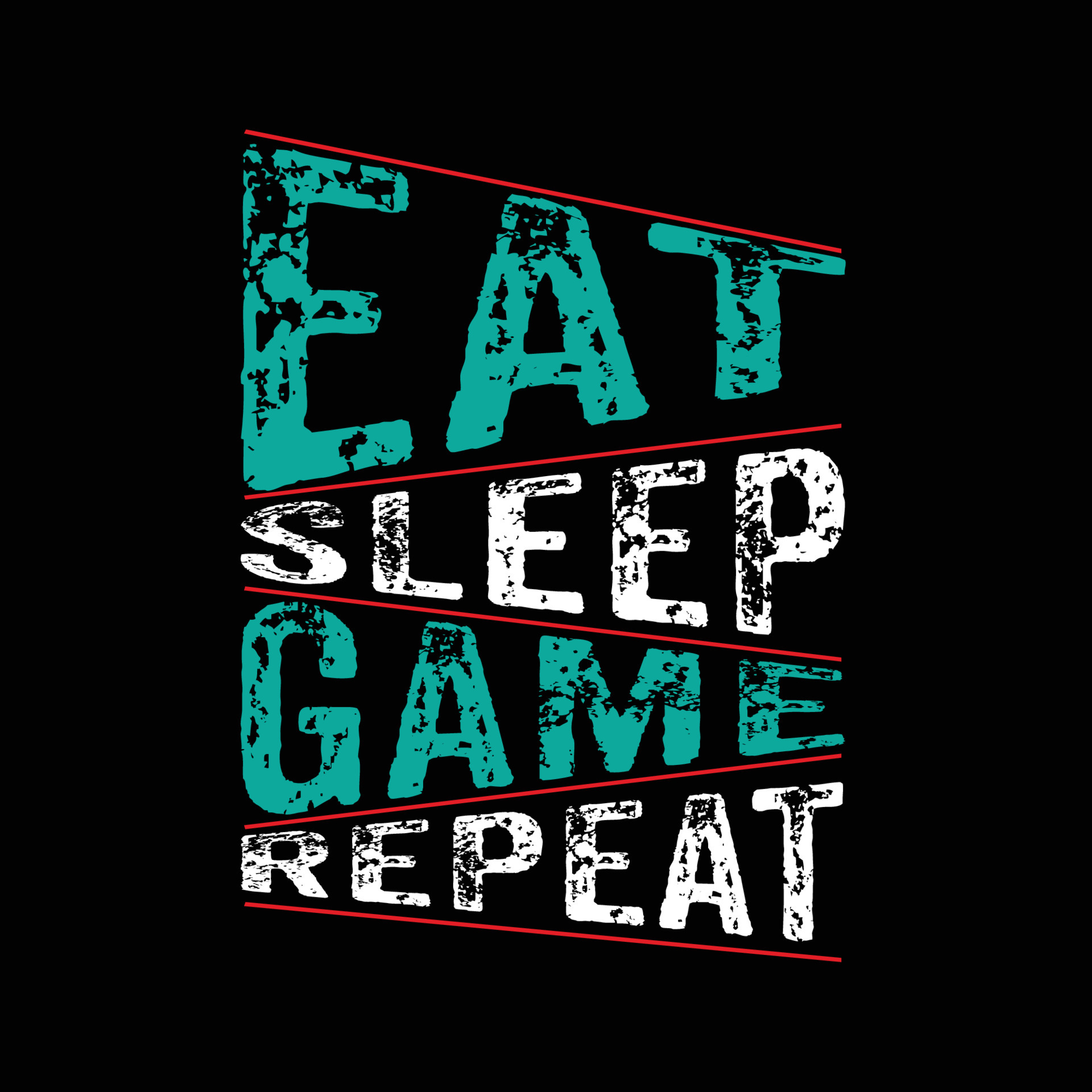 Eat Sleep Game Repeat Stock Vector