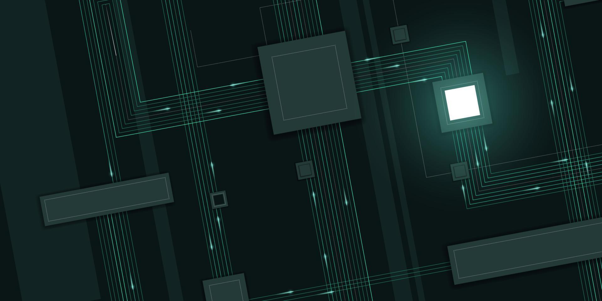 Abstract dark technology geometric background vector