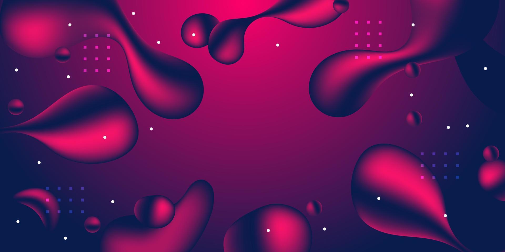 Gradient abstract liquid shapes background vector