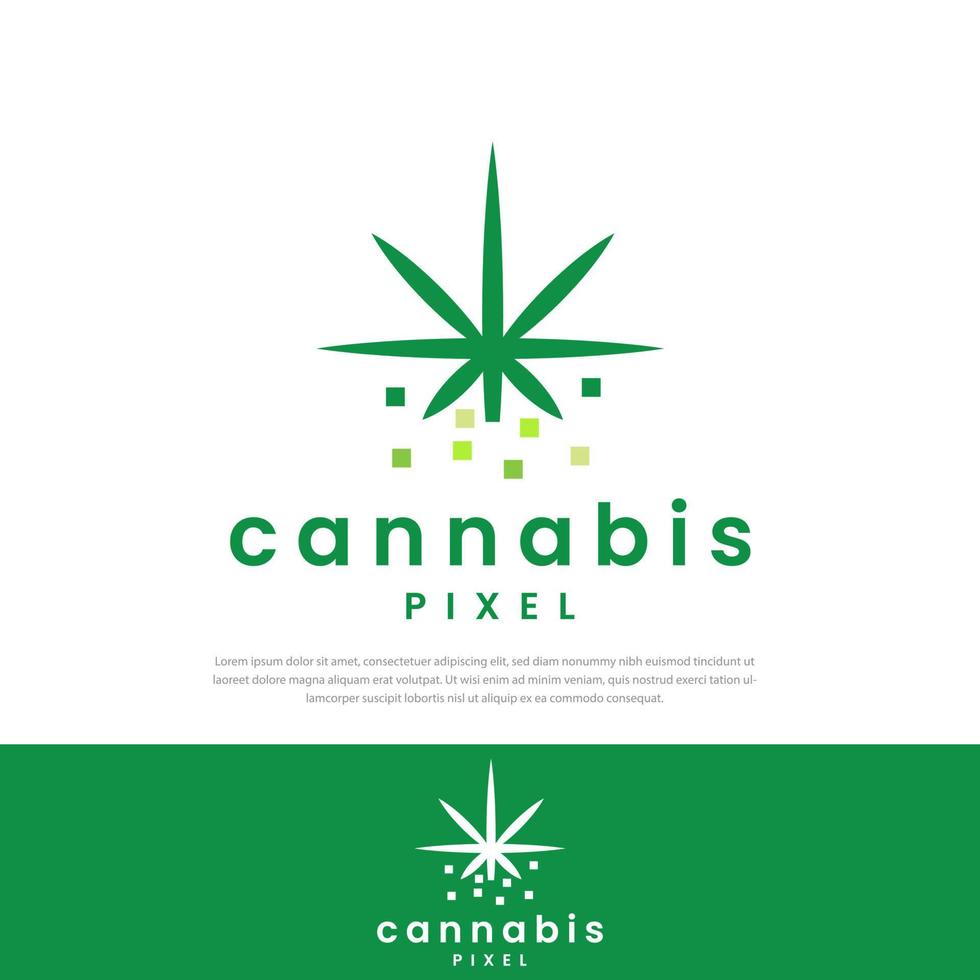 Ilustración digital de vector de diseño de cannabis.