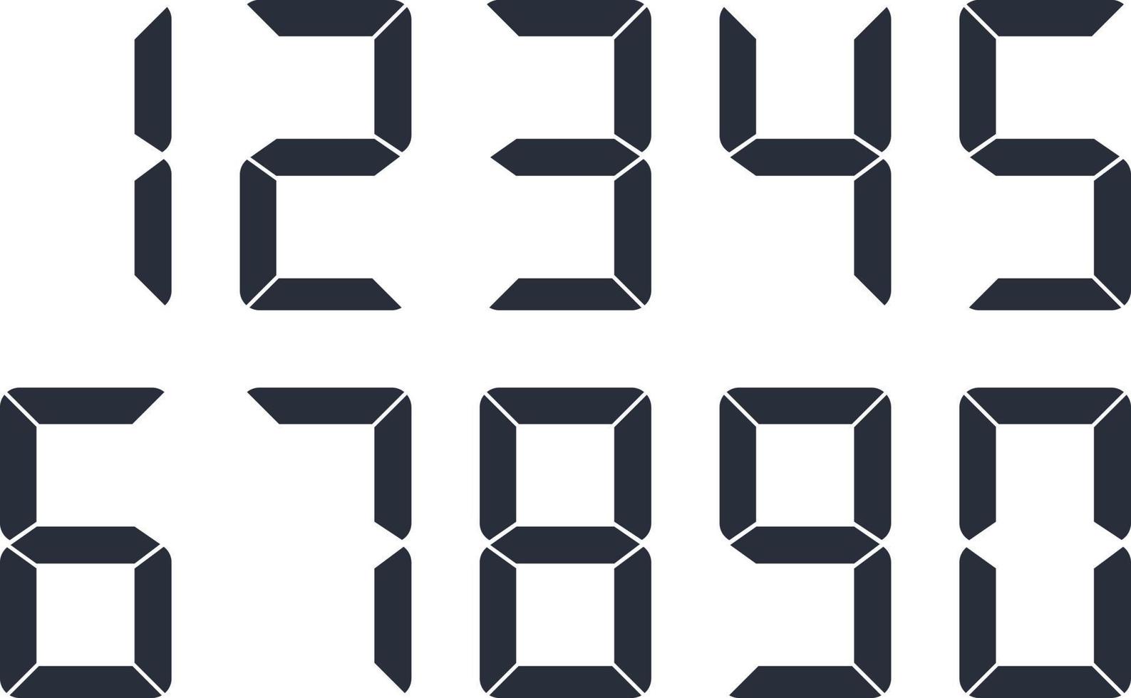 digital number flat modern vector