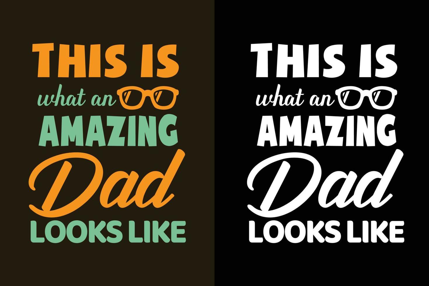 así es como se ve un padre increíble citas de letras del día del padre vector