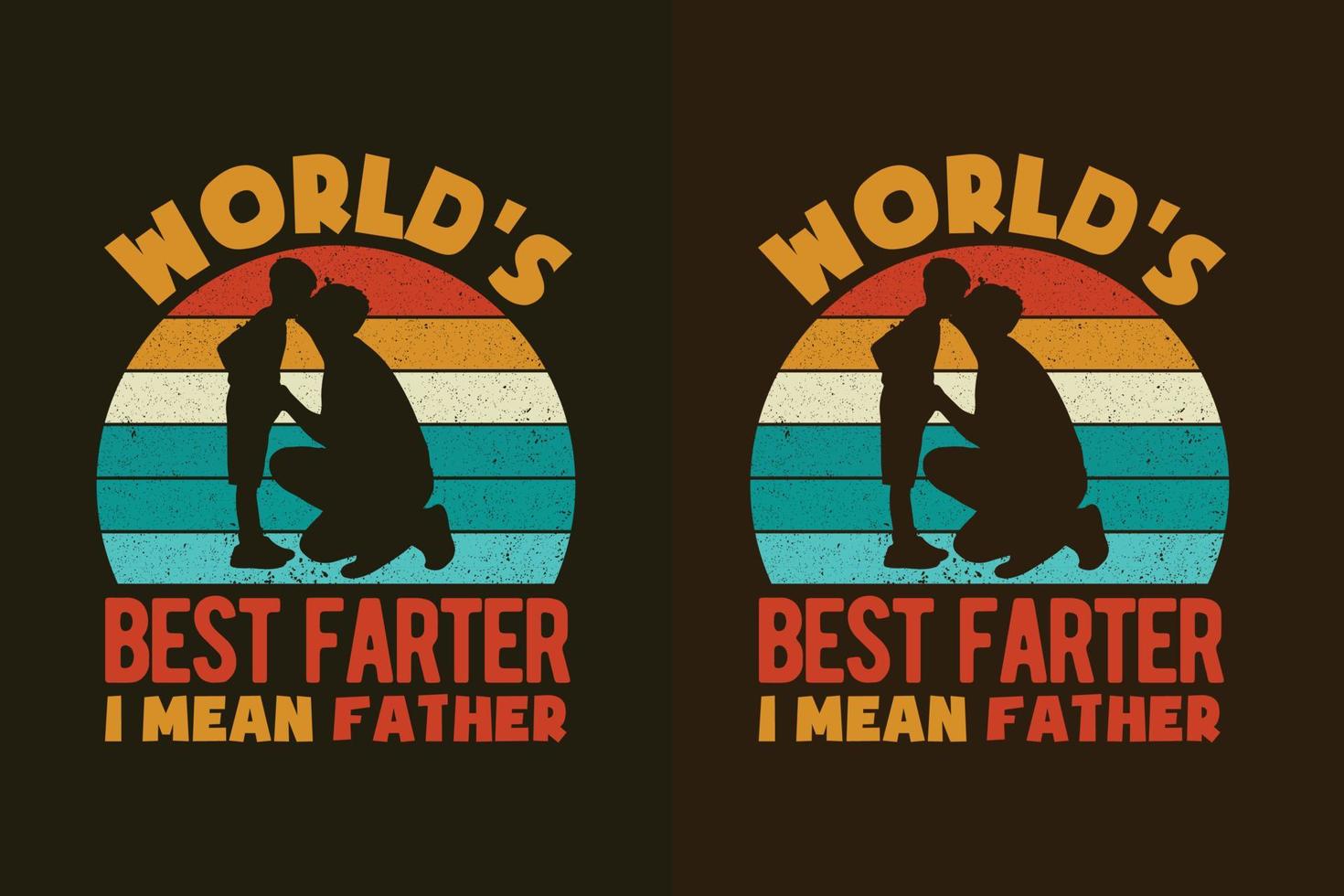 mejor farter del mundo me refiero a padre tipografía retro camiseta vector