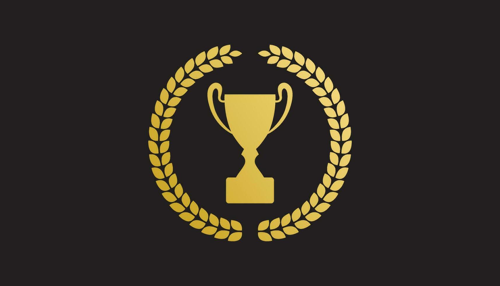 Trophy vector design on black color