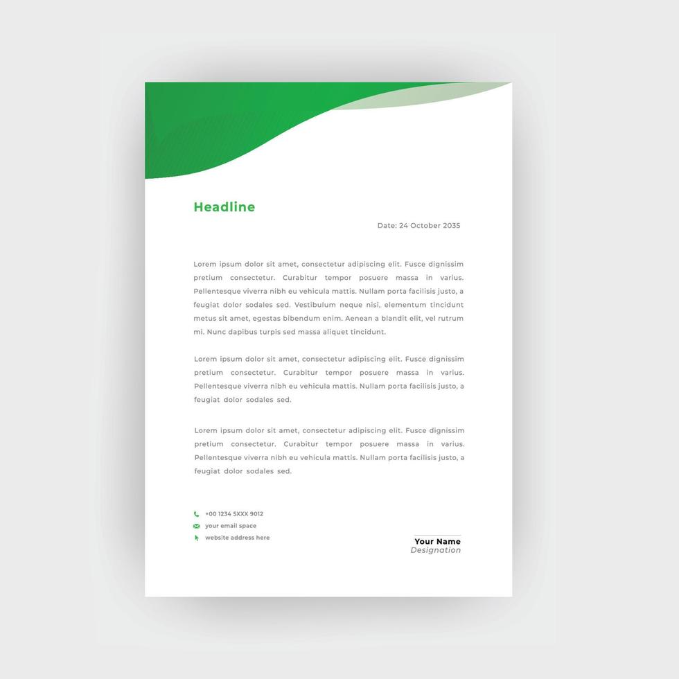 Simple creative modern letter head templates for your project design, Vector illustration