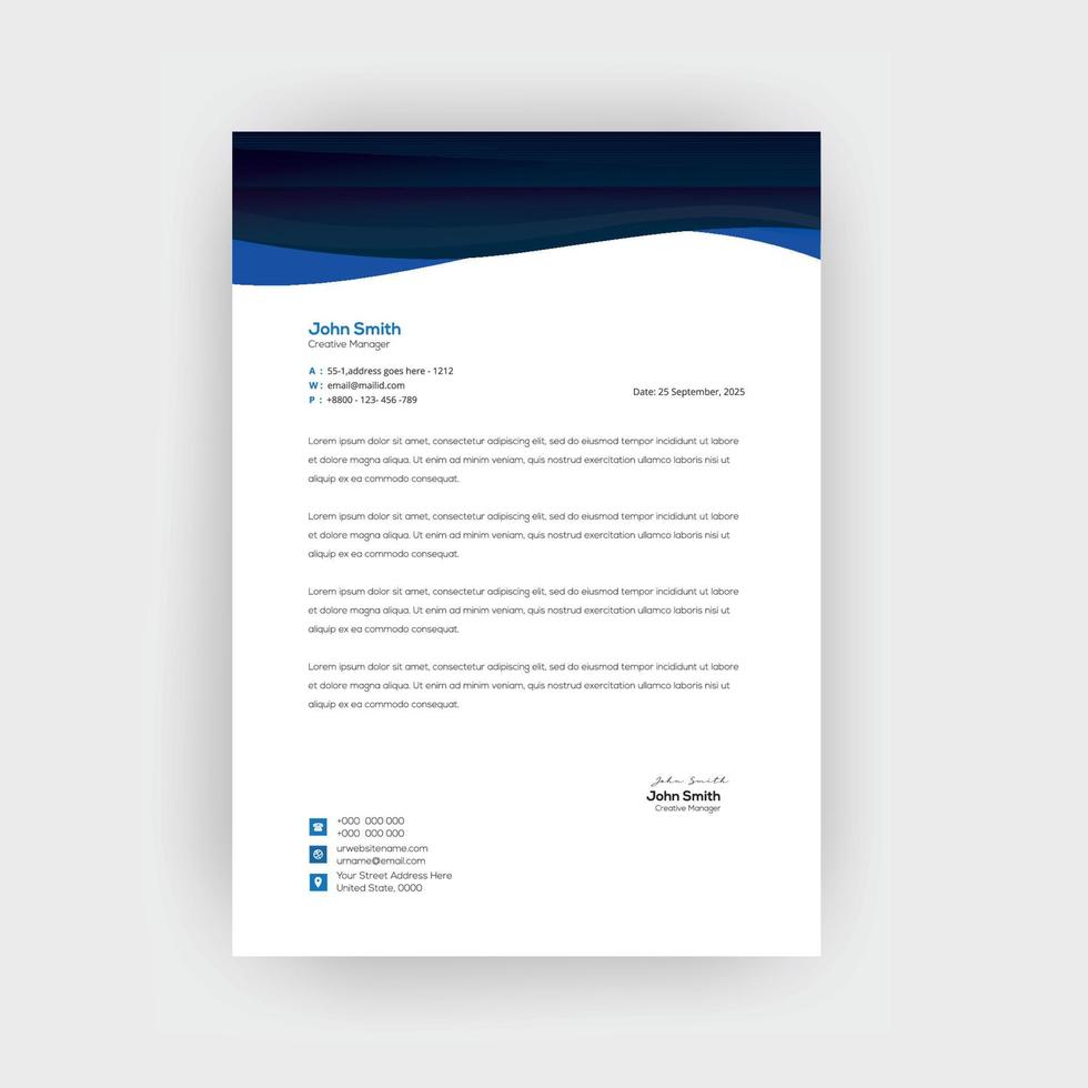 Simple creative modern letter head templates for your project design, Vector illustration