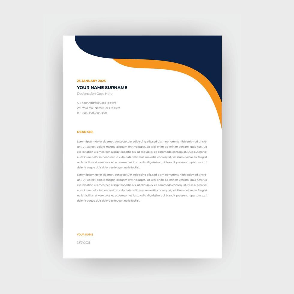 Simple creative modern letter head templates for your project design, Vector illustration