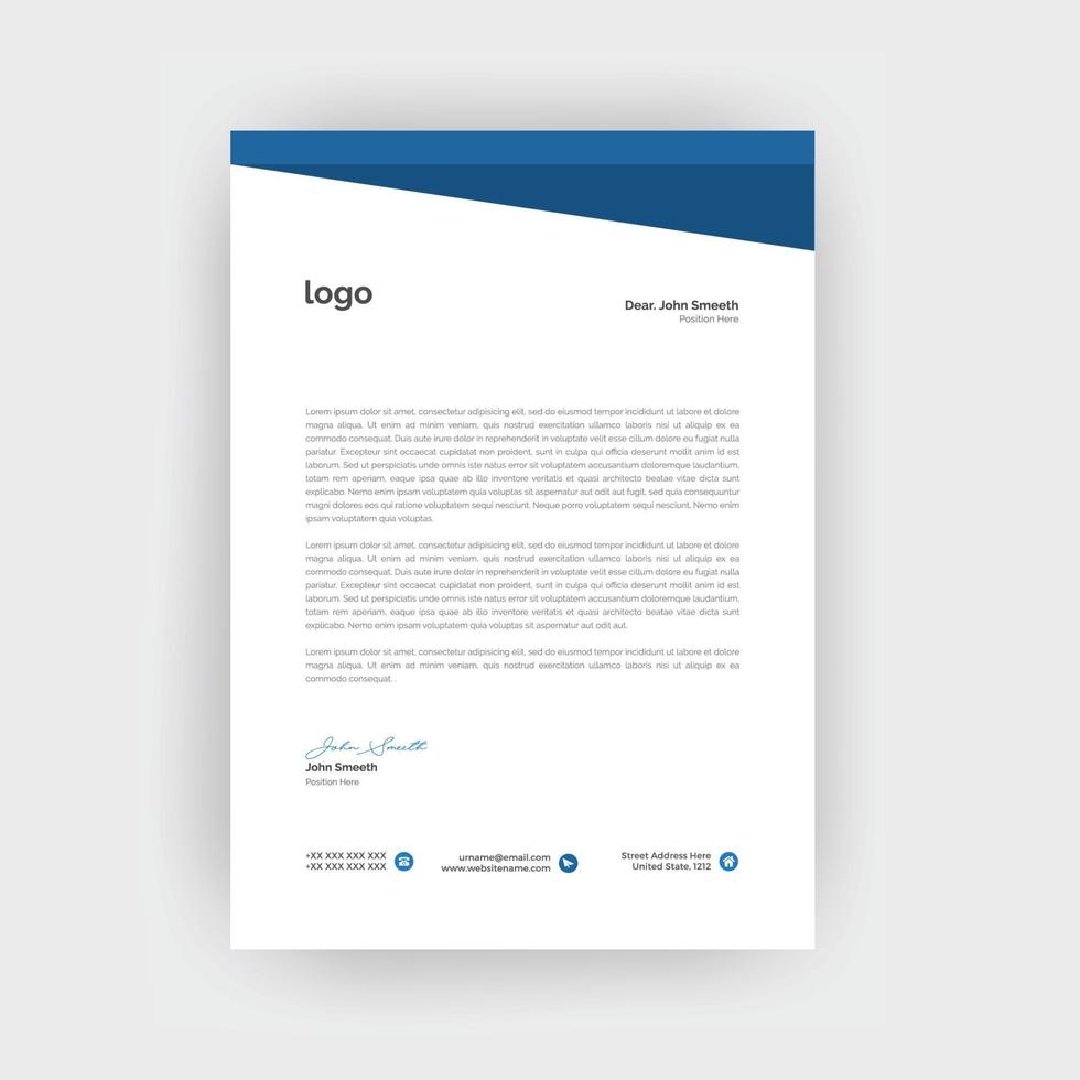 Simple creative modern letter head templates for your project design, Vector illustration