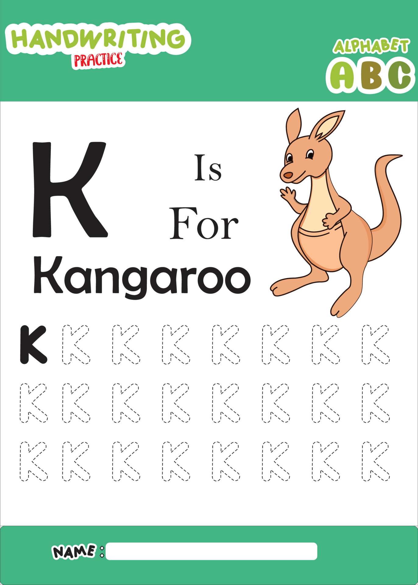 letter K for kangaroo tracing alphabet 4335120 Vector Art at Vecteezy letter K for kangaroo tracing alphabet 4335120 Vector Art at Vecteezy