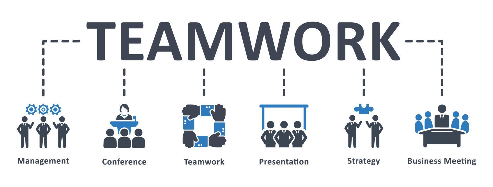 Teamwork icon - vector illustration . teamwork, team, group, infographic, template, presentation, concept, banner, pictogram, icon set, icons .