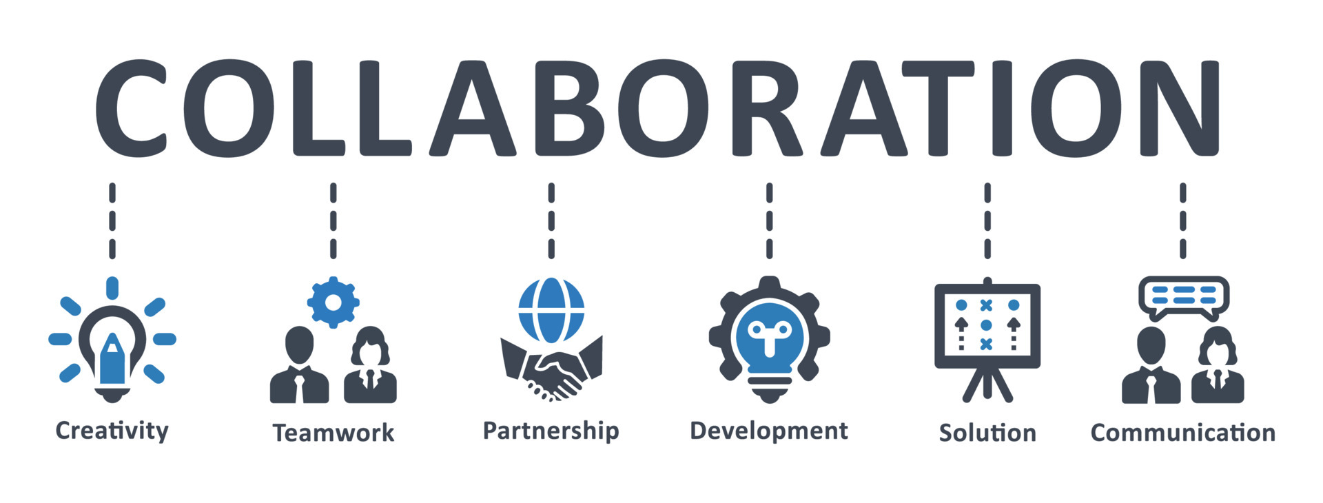 Collaboration icon vector illustration . Cooperation, Team