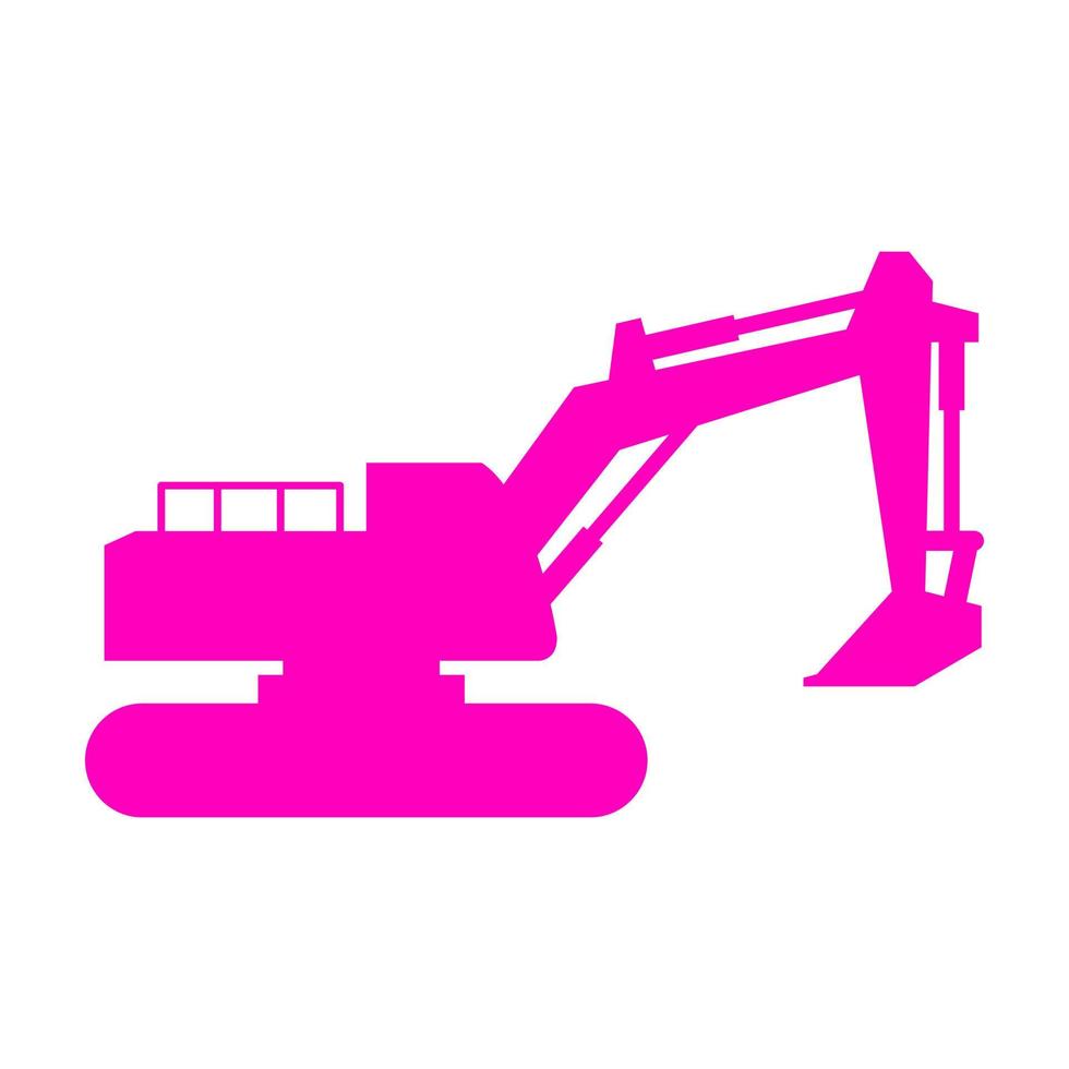 Excavator illustrated on a white background vector