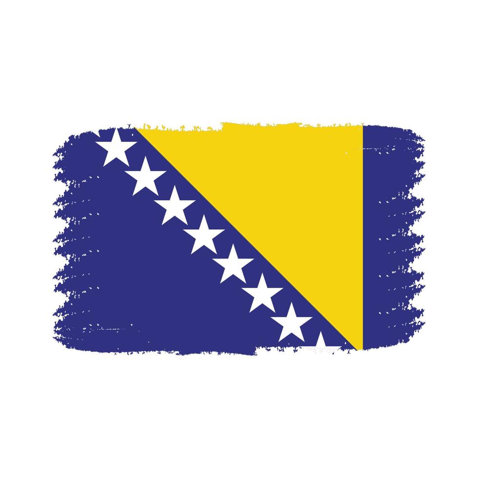 Bosnia flag vector with watercolor brush style