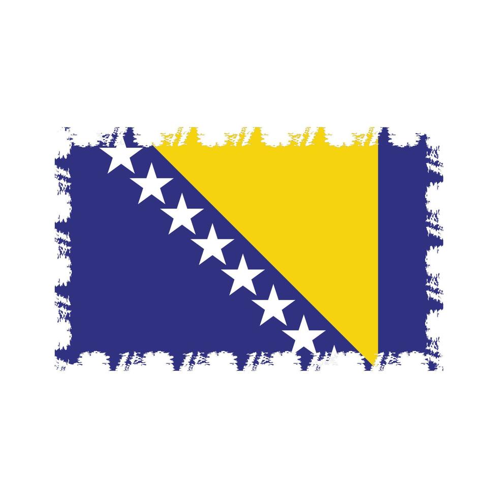 vector de bandera de bosnia con estilo de pincel de acuarela