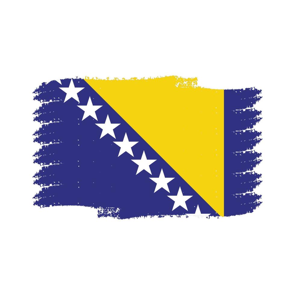 vector de bandera de bosnia con estilo de pincel de acuarela