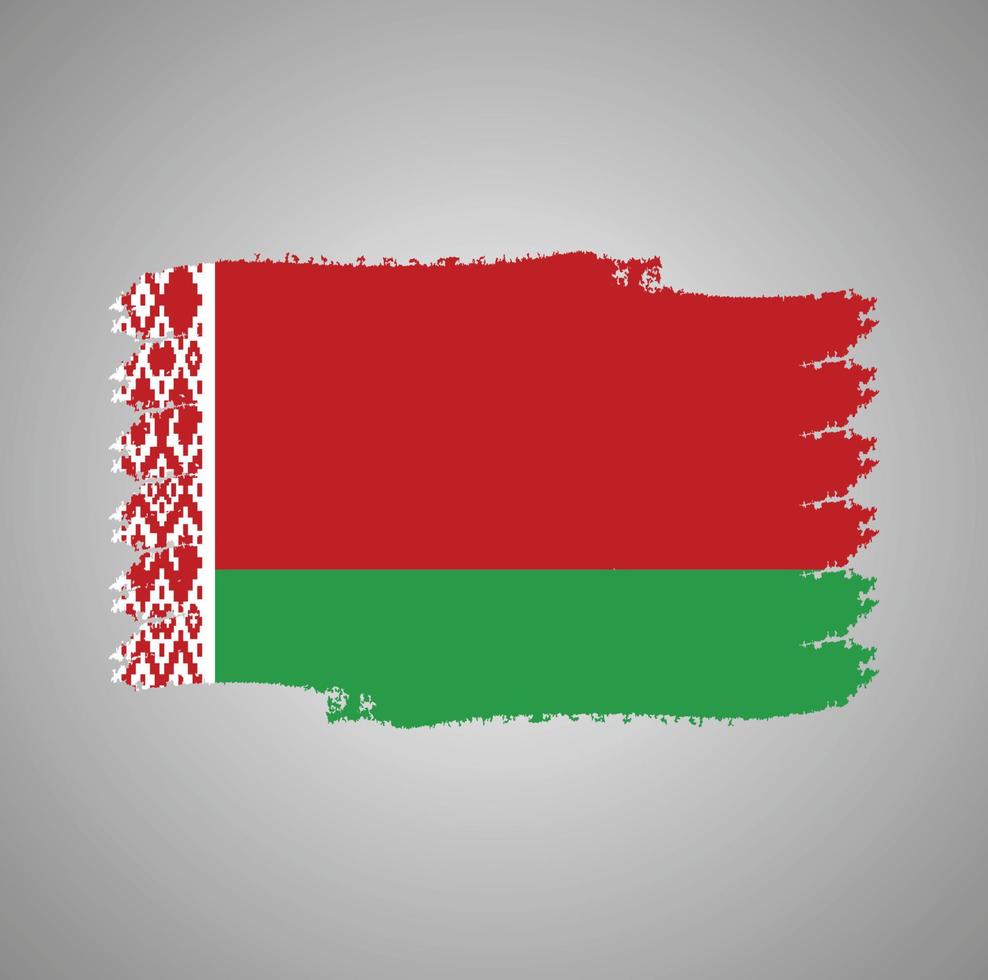 Belarus flag vector with watercolor brush style