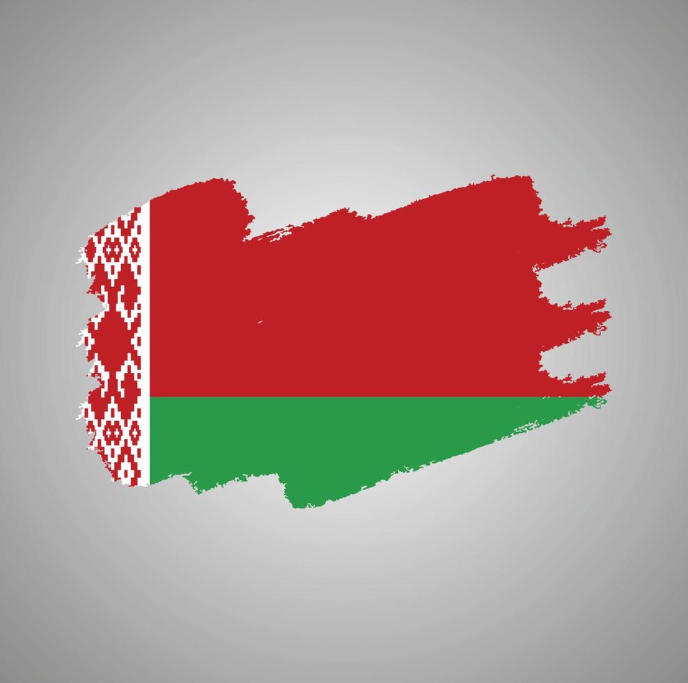 vector de bandera de bielorrusia con estilo de pincel de acuarela