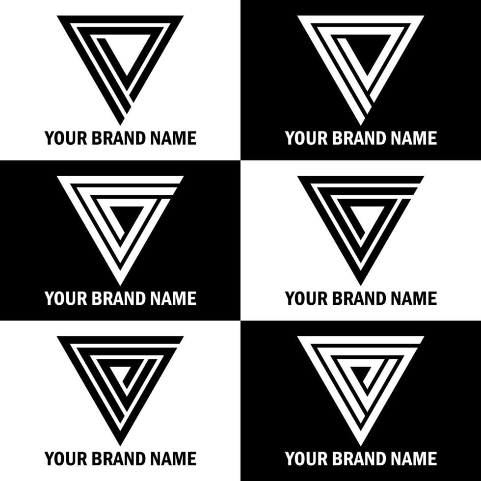 A set of creative monogram logos for your creative industries vector