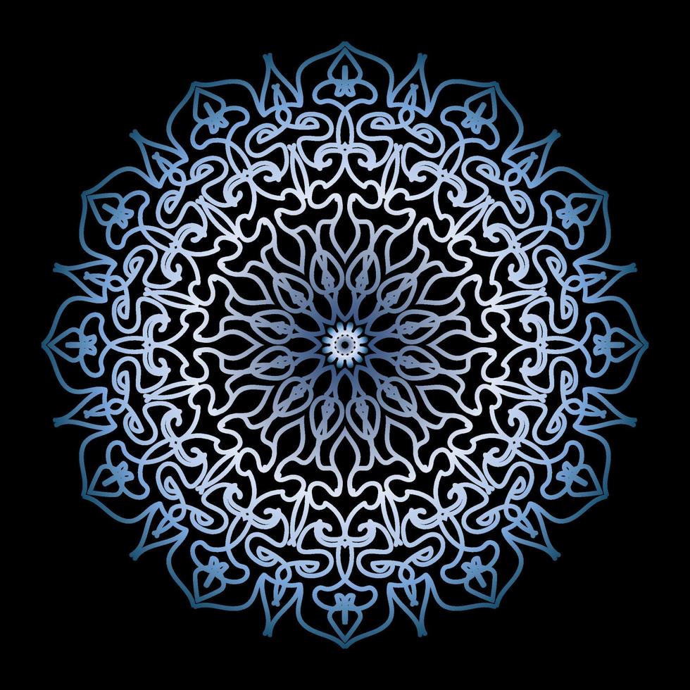Decorative background with ornamental round pattern vector