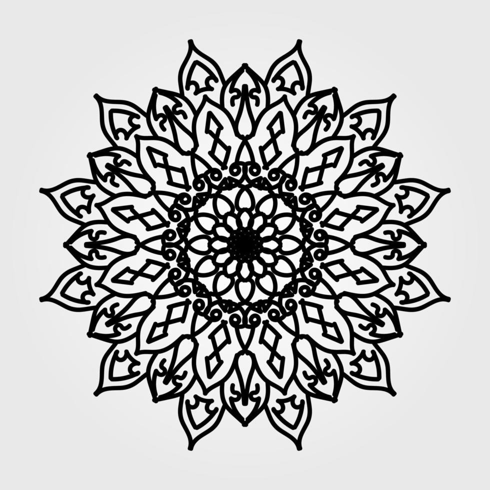 Circular pattern mandala art decoration elements vector