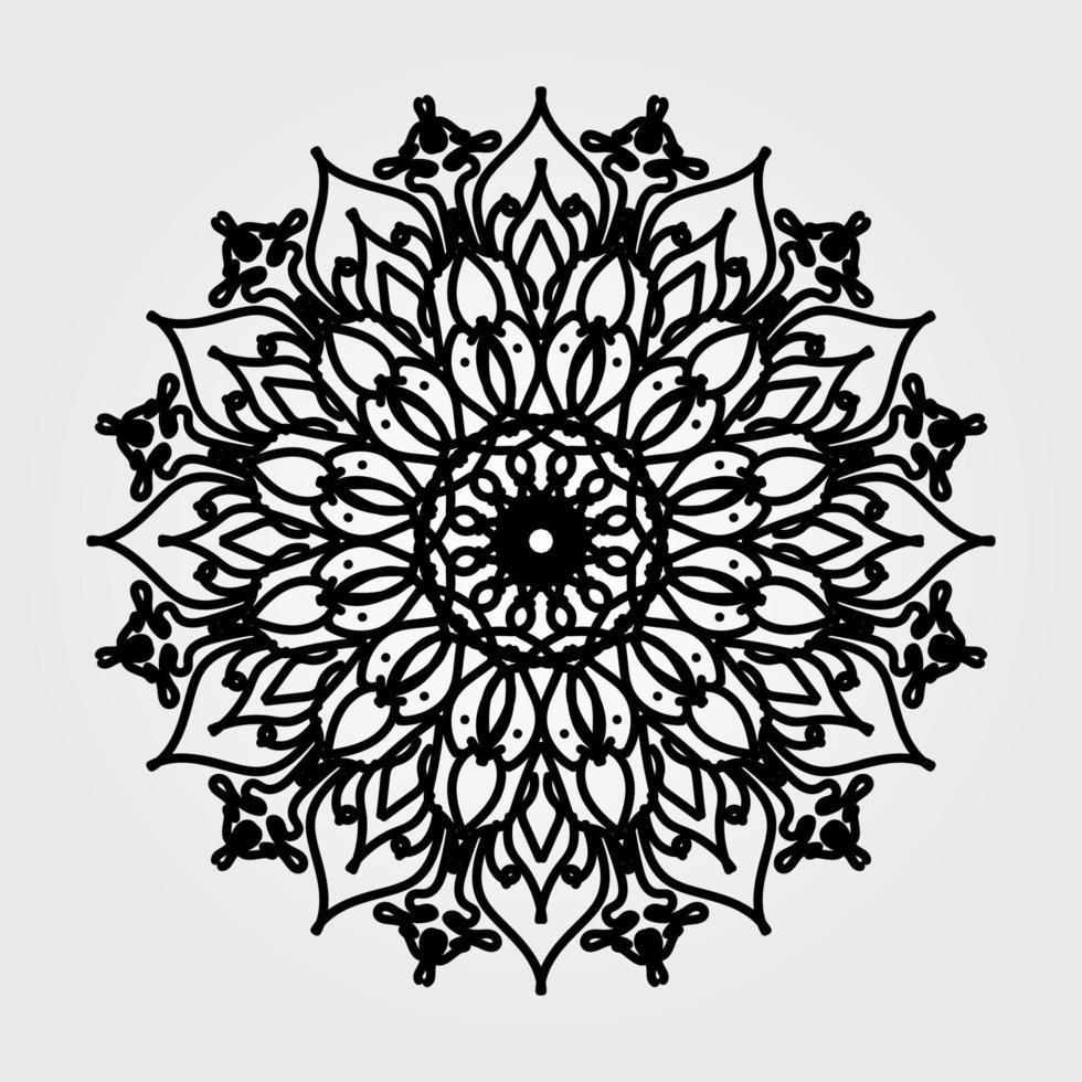 Circular pattern mandala art decoration elements vector